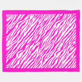 Zebra Print Patroon Fleece Deken (Voorkant (Horizontaal))