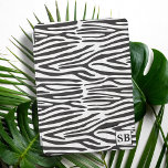 Zebra Print Patroon Zwart-wit iPad Cover iPad Mini Cover<br><div class="desc">Een groovy zwart-wit zebra print patroon iPad cover met ruimte voor uw initialen</div>
