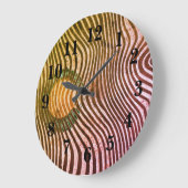 Zebra Print Pattern African Art Boho Decor Grote Klok (Hoek)