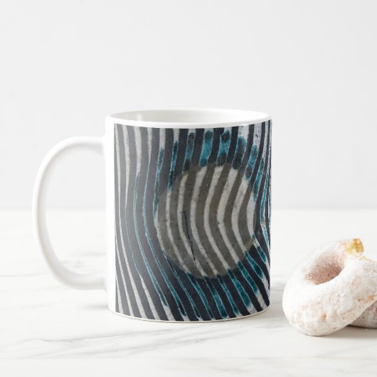 Zebra Print Pattern African Art Koffiemok (Met donut)