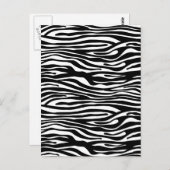 Zebra Print Pattern - Black and White Briefkaart (Voorkant / Achterkant)