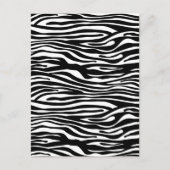 Zebra Print Pattern - Black and White Briefkaart (Voorkant)