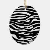 Zebra Print Pattern - Black and White Keramisch Ornament (Rechts)