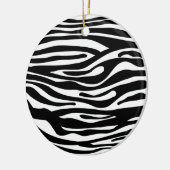 Zebra Print Pattern - Black and White Keramisch Ornament (Links)