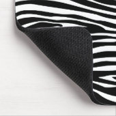 Zebra Print Pattern - Black and White Muismat (Hoek)