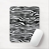Zebra Print Pattern - Black and White Muismat (Met muis)