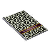 Zebra Print Pattern Notitieboek (Rechterzijde)