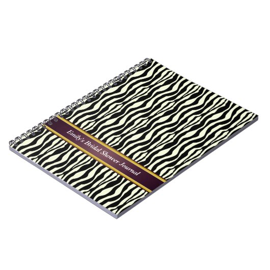 Zebra Print Pattern Notitieboek (Linkerzijde)