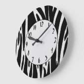 Zebra Print Pattern Wall Clock Grote Klok (Hoek)