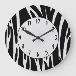 Zebra Print Pattern Wall Clock Grote Klok