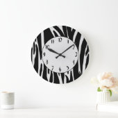 Zebra Print Pattern Wall Clock Grote Klok (Huis)