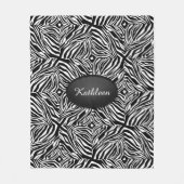 ZEBRA Print & Personalize-Blanket MED Fleece Deken (Voorkant)