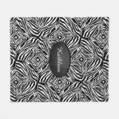 ZEBRA Print & Personalize-Blanket MED Fleece Deken (Voorkant (Horizontaal))