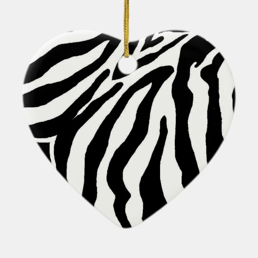 Zebra Print Personalized Name Ornament (Achterkant)