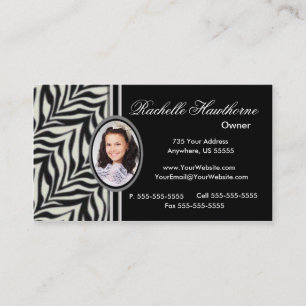 Zebra Print Photo Logo ~ Bl Visitekaartje