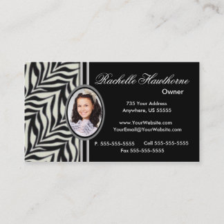 Zebra Print Photo Logo ~ Bl Visitekaartje