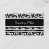 Zebra Print Photo Logo ~ Bl Visitekaartje (Achterkant)