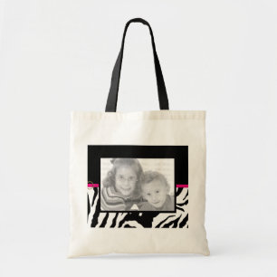 Zebra Print Photo Template Bag Tote Bag