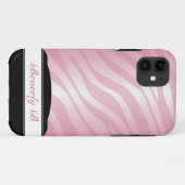 Zebra Print Pink Fusion personalized iPhone 5 Hoes (Achterkant (horizontaal))