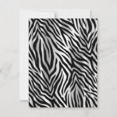 Zebra Print Pink Ribbon & Diamond Mode Zestien Kaart (Achterkant)