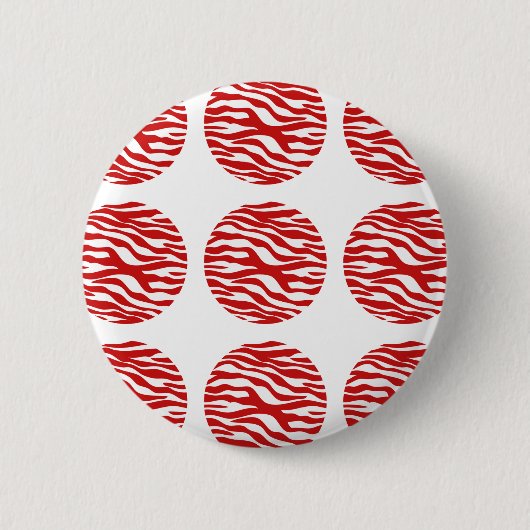 Zebra Print Polka Dots Button (Voorkant)