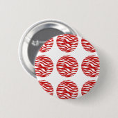Zebra Print Polka Dots Button (Voorkant /achterkant)