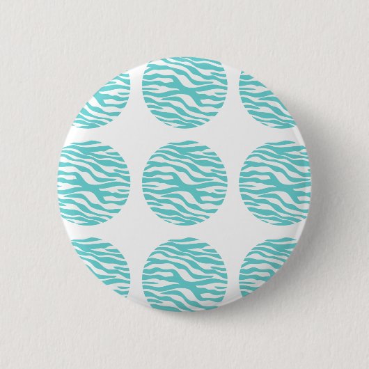 Zebra Print Polka Dots Button (Voorkant)