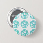 Zebra Print Polka Dots Button (Voorkant /achterkant)