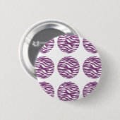 Zebra Print Polka Dots Button (Voorkant /achterkant)