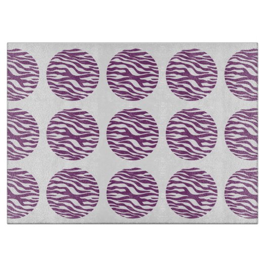 Zebra Print Polka Dots Cutting Board Snijplank (Voorkant)