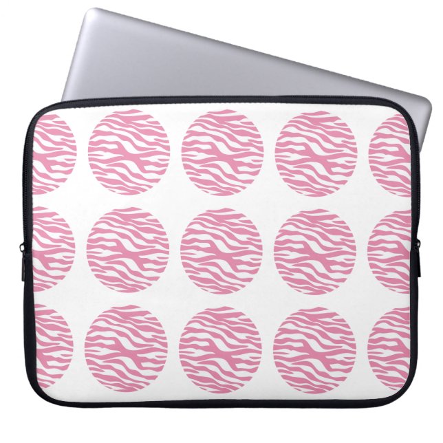 Zebra Print Polka Dots Electronics Sleeve (Voorkant)