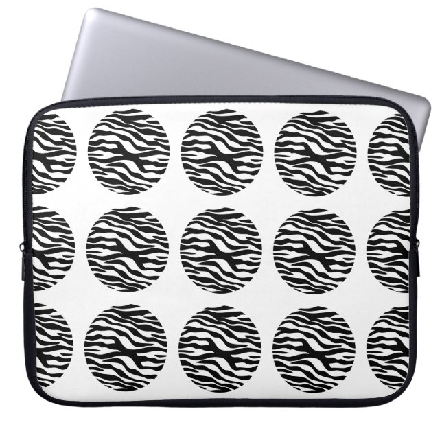 Zebra Print Polka Dots Electronics Sleeve (Voorkant)