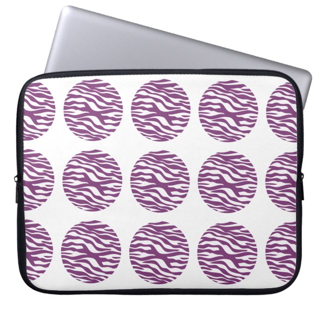 Zebra Print Polka Dots Electronics Sleeve (Voorkant)
