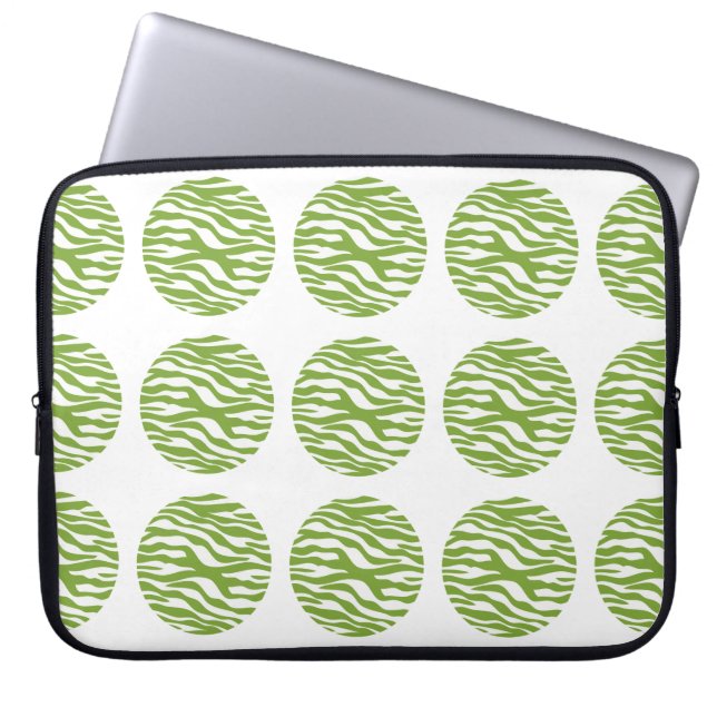 Zebra Print Polka Dots Electronics Sleeve (Voorkant)