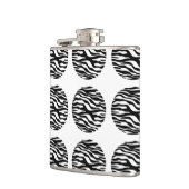 Zebra Print Polka Dots Flask Heupfles (Links)