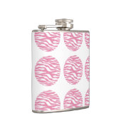 Zebra Print Polka Dots Flask Heupfles (Rechts)