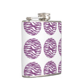 Zebra Print Polka Dots Flask Heupfles (Rechts)