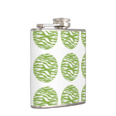 Zebra Print Polka Dots Flask Heupfles (Rechts)