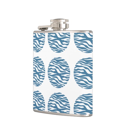Zebra Print Polka Dots Flask Heupfles (Links)
