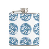 Zebra Print Polka Dots Flask Heupfles (Voorkant)