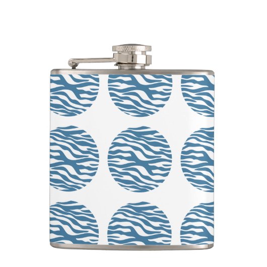 Zebra Print Polka Dots Flask Heupfles (Voorkant)
