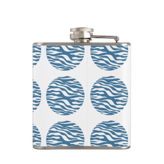 Zebra Print Polka Dots Flask Heupfles (Achterkant)