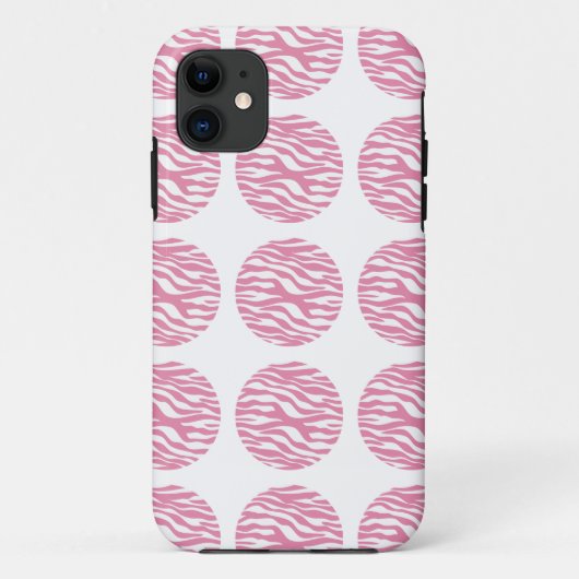Zebra Print Polka Dots iPhone 5 BT Hoesje (Achterkant)