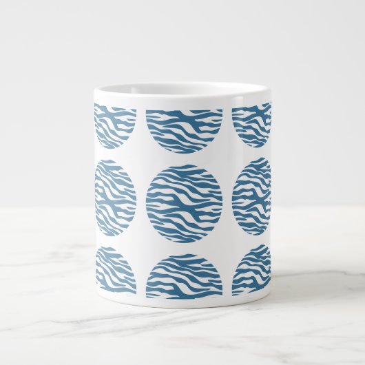 Zebra Print Polka Dots Jumbo Mok (Voorkant)