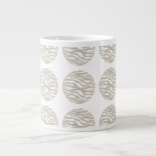 Zebra Print Polka Dots Jumbo Mok (Voorkant)