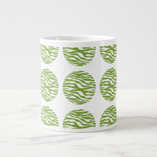 Zebra Print Polka Dots Jumbo Mok (Voorkant)