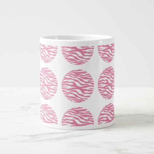 Zebra Print Polka Dots Jumbo Mok (Voorkant)