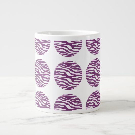 Zebra Print Polka Dots Jumbo Mok (Voorkant)