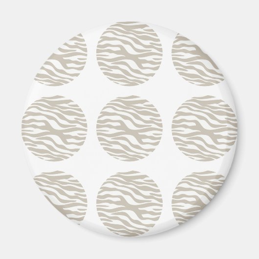 Zebra Print Polka Dots Magnet (Voorkant)