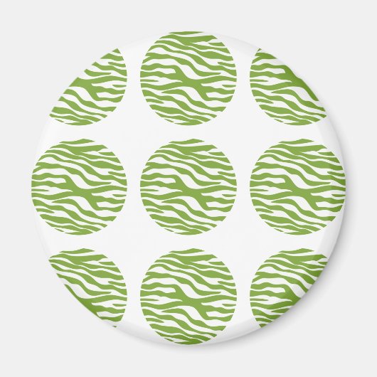 Zebra Print Polka Dots Magnet (Voorkant)
